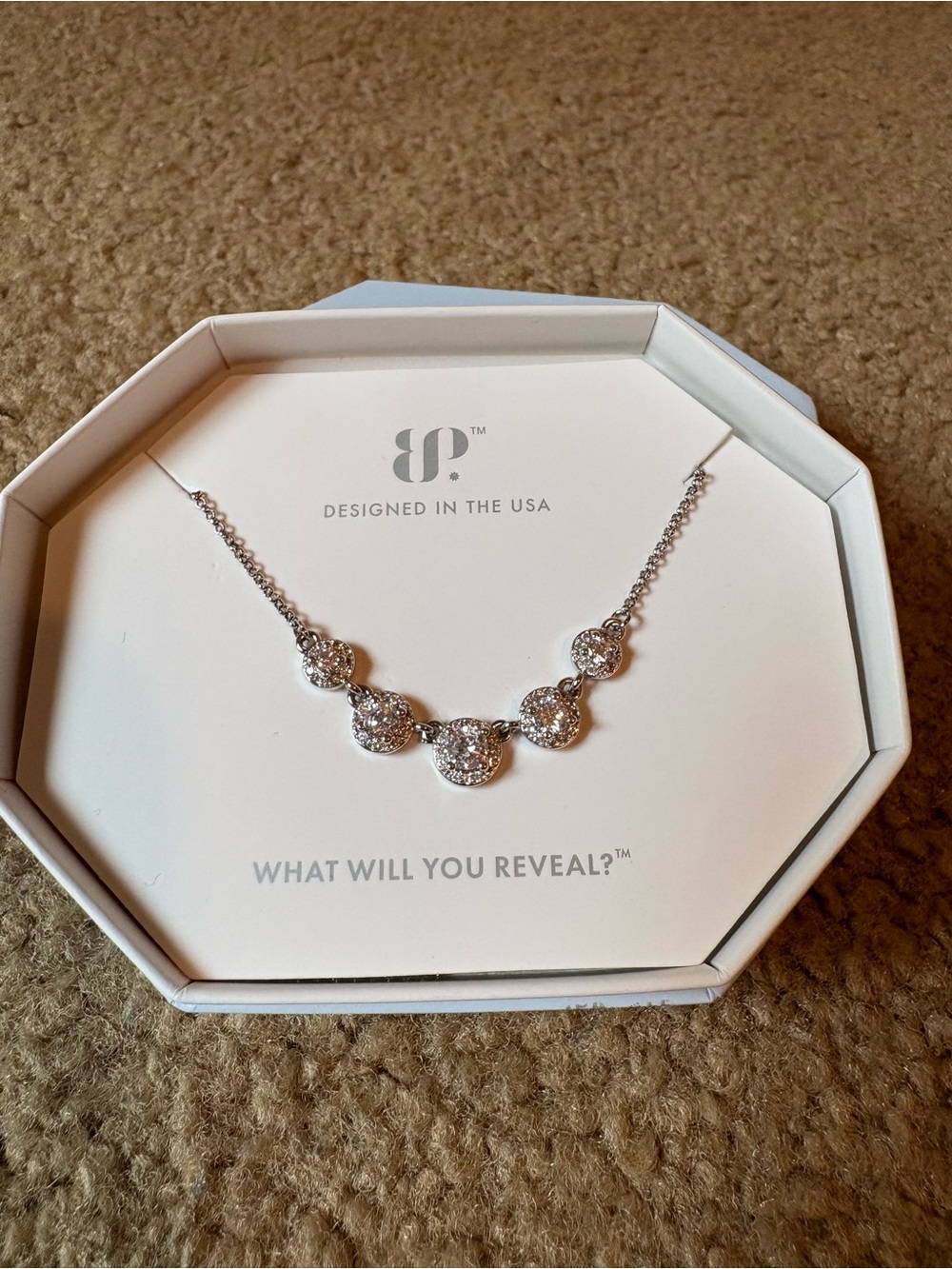 Sparkling Silver Multi-Disc Necklace - Designed in the USA